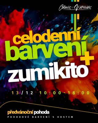 Zapište si do kalendáře poslední celodenní barvení v tomto roce. Předvánoční pohodu si uděláme v sobotu 13. prosince....